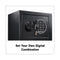 Electronic Security Safe, 0.14 Cu Ft, 9w X 6.6d X 6.6h, Black