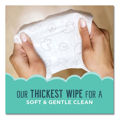 Free And Clear Baby Wipes, 7 X 7, Unscented, White, 64/flip Top Pack, 12 Packs/carton