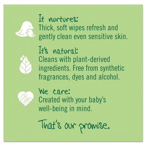 Free And Clear Baby Wipes, 7 X 7, Unscented, White, 64/flip-top Pack