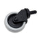 Replacement Bayonet-stem Swivel Casters, Grip Ring Stem, 3" Soft Rubber Wheel, Black