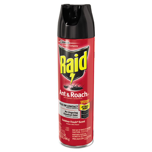 Ant And Roach Killer, 17.5 Oz Aerosol Spray, Outdoor Fresh, 12/carton