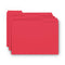 Interior File Folders, 1/3-cut Tabs: Assorted, Letter Size, 0.75" Expansion, Red, 100/box