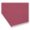 Interior File Folders, 1/3-cut Tabs: Assorted, Letter Size, 0.75" Expansion, Maroon, 100/box