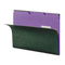 Interior File Folders, 1/3-cut Tabs: Assorted, Letter Size, 0.75" Expansion, Purple, 100/box