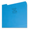 Interior File Folders, 1/3-cut Tabs: Assorted, Letter Size, 0.75" Expansion, Sky Blue, 100/box