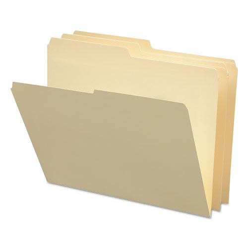 Manila File Folders, 1/2-cut Tabs: Assorted, Letter Size, 0.75" Expansion, Manila, 100/box