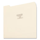 Manila File Folders, 1/3-cut Tabs: Assorted, Letter Size, 0.75" Expansion, Manila, 100/box