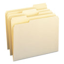 Top Tab File Folders With Antimicrobial Product Protection, 1/3-cut Tabs: Assorted, Letter, 0.75" Expansion, Manila, 100/box