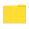 Top Tab Poly Colored File Folders, 1/3-cut Tabs: Assorted, Letter Size, 0.75" Expansion, Yellow, 24/box