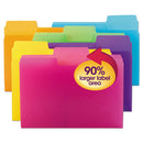 Supertab Top Tab File Folders, 1/3-cut Tabs: Assorted, Letter Size, 0.75" Expansion, Polypropylene, 18/pack