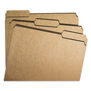 Heavyweight Kraft File Folder, 1/3-cut Tabs: Assorted, Letter Size, 0.75" Expansion, 11-pt Kraft, Brown, 100/box