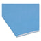 Reinforced Top Tab Colored File Folders, Straight Tabs, Letter Size, 0.75" Expansion, Blue, 100/box