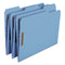 Top Tab Colored Fastener Folders, 0.75" Expansion, 2 Fasteners, Letter Size, Blue Exterior, 50/box