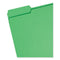 Colored File Folders, 1/3-cut Tabs: Assorted, Letter Size, 0.75" Expansion, Green, 100/box