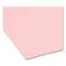 Reinforced Top Tab Colored File Folders, Straight Tabs, Letter Size, 0.75" Expansion, Pink, 100/box