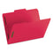 Top Tab Colored Fastener Folders, 0.75" Expansion, 2 Fasteners, Letter Size, Red Exterior, 50/box