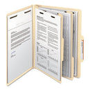 Six-section Top Tab Classification Folders, 2" Expansion, 2 Dividers, 6 Fasteners, Letter Size, Manila, 10/box