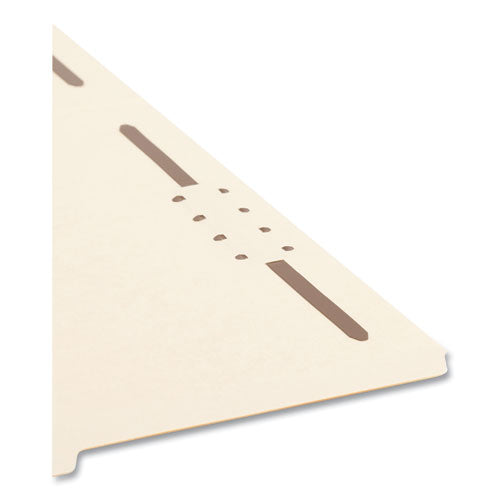 Top Tab Fastener Folders, Guide-height 2/5-cut Tabs, 0.75" Expansion, 2 Fasteners, Letter Size, 11-pt Manila, 50/box