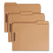 Top Tab Fastener Folders, 1/3-cut Tabs: Assorted, 0.75" Expansion, 2 Fasteners, Letter Size, Kraft Exterior, 50/box