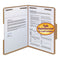 Top Tab Fastener Folders, 1/3-cut Tabs: Assorted, 0.75" Expansion, 2 Fasteners, Letter Size, Kraft Exterior, 50/box