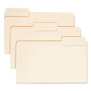 Supertab Top Tab File Folders, 1/3-cut Tabs: Assorted, Legal Size, 0.75" Expansion, 11-pt Manila, 100/box