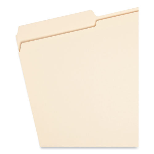 Reinforced Tab Manila File Folders, 1/3-cut Tabs: Assorted, Legal Size, 0.75" Expansion, 11-pt Manila, 100/box