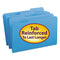 Reinforced Top Tab Colored File Folders, 1/3-cut Tabs: Assorted, Legal Size, 0.75" Expansion, Blue, 100/box