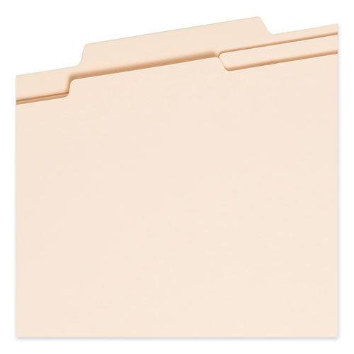 Four-section Top Tab Classification Folders, 2" Expansion, 1 Divider, 4 Fasteners, Legal Size, Manila, 10/box