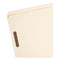 Top Tab Fastener Folders, Straight Tabs, 0.75" Expansion, 2 Fasteners, Legal Size, Manila Exterior, 50/box