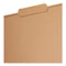 Top Tab Fastener Folders, Guide-height 2/5-cut Tabs, 0.75" Expansion, 2 Fasteners, Legal Size, 17-pt Kraft, 50/box