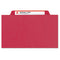 Expanding Recycled Heavy Pressboard Folders, 1/3-cut Tabs: Assorted, Letter Size, 1" Expansion, Bright Red, 25/box