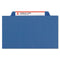 Expanding Recycled Heavy Pressboard Folders, 1/3-cut Tabs: Assorted, Letter Size, 1" Expansion, Dark Blue, 25/box