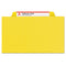 Expanding Recycled Heavy Pressboard Folders, 1/3-cut Tabs: Assorted, Letter Size, 1" Expansion, Yellow, 25/box