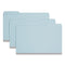 Expanding Recycled Heavy Pressboard Folders, 1/3-cut Tabs: Assorted, Legal Size, 1" Expansion, Blue, 25/box