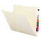 Heavyweight Manila End Tab Folders, 9.5" High Front, Straight 1-ply Tabs, Letter Size, 0.75" Expansion, Manila, 100/box