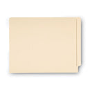100% Recycled Manila End Tab Folders, Straight Tabs, Letter Size, 0.75" Expansion, Manila, 100/box