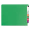 Shelf-master Reinforced End Tab Colored Folders, Straight Tabs, Letter Size, 0.75" Expansion, Green, 100/box