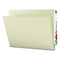 Extra-heavy Recycled Pressboard End Tab Folders, Straight Tabs, Letter Size, 1" Expansion, Gray-green, 25/box