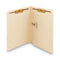 Reinforced End Tab Fastener Folders, Antimicrobial Protection, 0.75" Expansion, 2 Fasteners, Letter Size, Manila, 50/box