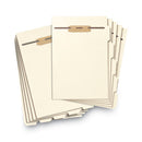 Stackable Folder Dividers With Fasteners, 1/5-cut Bottom Tab, 1 Fastener, Letter Size, Manila, 4 Dividers/set, 50 Sets