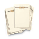 Stackable Folder Dividers With Fasteners, 1/5-cut Bottom Tab, 1 Fastener, Legal Size, Manila, 4 Dividers/set, 50 Sets