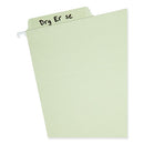 Erasable Fastab Hanging Folders, Letter Size, 1/3-cut Tabs, Moss, 20/box