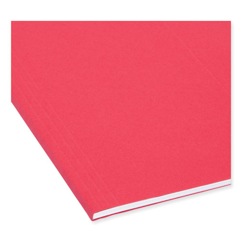 Tuff Hanging Folders With Easy Slide Tab, Letter Size, 1/3-cut Tabs, Red, 18/box