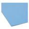 Colored Hanging File Folders With 1/5 Cut Tabs, Letter Size, 1/5-cut Tabs, Blue, 25/box