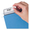 Colored Hanging File Folders With Protab Kit, Letter Size, 1/3-cut, Blue