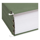 Hanging Pockets With Full-height Gusset, 1 Section, 3.5" Capacity, Letter Size, Standard Green, 10/box