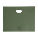 Hanging Pockets With Full-height Gusset, 1 Section, 3.5" Capacity, Letter Size, Standard Green, 10/box