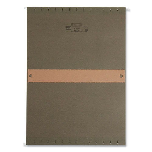 Box Bottom Hanging File Folders, 2" Capacity, Legal Size, Standard Green, 25/box