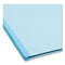 Fastab Hanging Pressboard Classification Folders, 2 Dividers, Legal Size, Blue