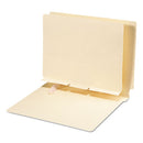 Self-adhesive Folder Dividers For Top/end Tab Folders, Prepunched For Fasteners, 1 Fastener, Letter Size, Manila, 100/box